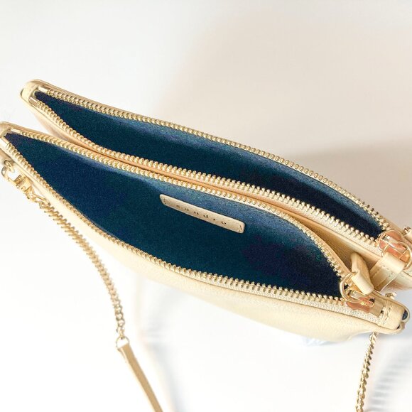 SANDRO Addict dual-pocket crossbody bag, Yellow - Picture 13 of 14